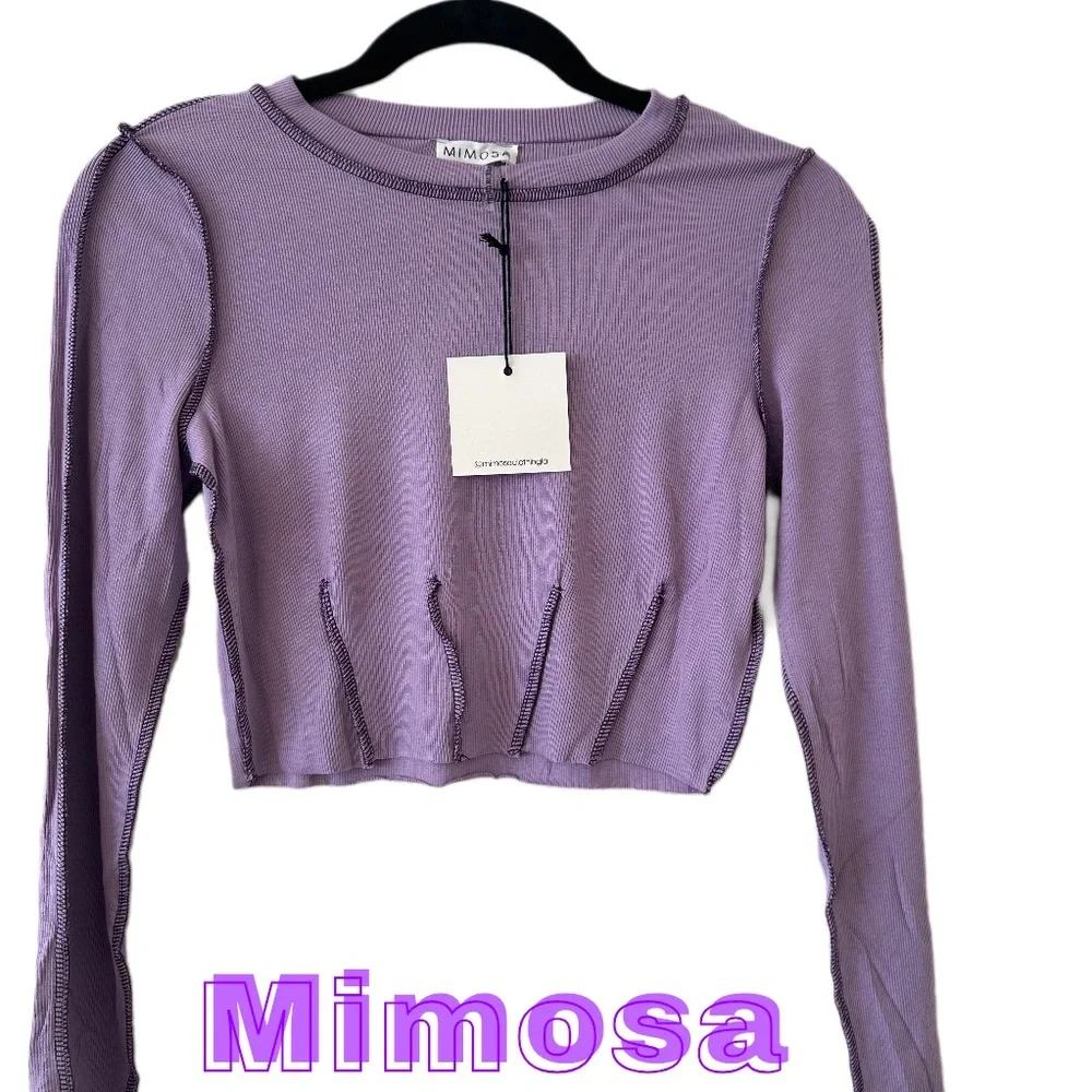 Mimosa Lavender Long Sleeve Blouse. Size M - Picture 6 of 6